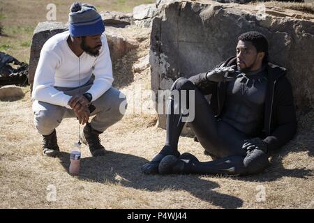 Original Film Titel: Black Panther. Englischer Titel: Black Panther. Regisseur: RYAN COOGLER. Jahr: 2018. Stars: CHADWICK BOSEMAN; RYAN COOGLER. Credit: MARVEL STUDIOS / WALT DISNEY PICTURES/Album Stockfoto