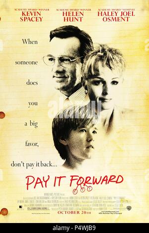 Original Film Titel: PAY IT FORWARD. Englischer Titel: PAY IT FORWARD. Regisseur: Mimi Leder. Jahr: 2000. Quelle: WARNER BROS. Bilder / Album Stockfoto