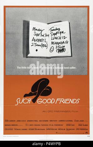 Original Film Titel: so gute Freunde. Englischer Titel: so gute Freunde. Regisseur: OTTO PREMINGER LUDWIG. Jahr: 1971. Credit: SIGMA/Album Stockfoto