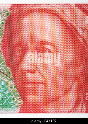 Leonhard Euler Portrait von Schweizer Geld Stockfoto