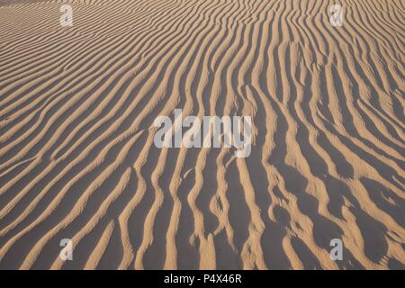 Die Dünen im Erg Lihoudi Wüste. M'Hamid. Marokko. Stockfoto