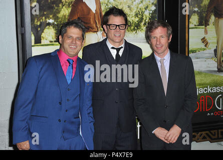 Jeff Tremaine, Spike Jonze, Johnny Knoxville an der schlechten GranPa Premiere auf der TLC Chinese Theatre in Los Angeles. Jeff Tremaine, Spike Jonze, Johnny Knoxville Ereignis in Hollywood Leben - Kalifornien, Red Carpet Event, USA, Filmindustrie, Prominente, Fotografie, Bestof, Kunst, Kultur und Unterhaltung, Topix prominente Mode, Besten, Hollywood Leben, Event in Hollywood Leben - Kalifornien, Roter Teppich und backstage, Film Stars, TV Stars, Musik, Promis, Topix, Akteure aus dem gleichen Film, Cast und co Star zusammen. Anfrage tsuni@Gamma-USA.com, Kredit Tsuni/USA, 2013-Gruppe, Stockfoto