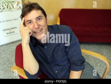 Manel Fuentes de los Estudios de Catalunya Radio. Stockfoto