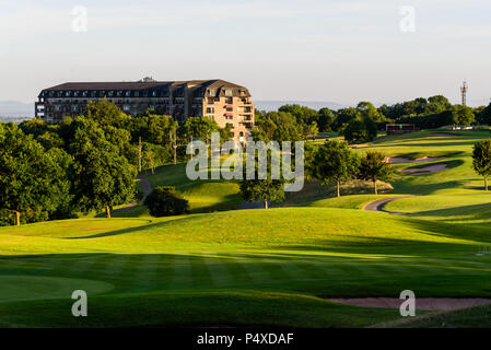 Newport, Wales, Großbritannien, 22. Juni 2018: Die Celtic Manor Golf und Hotel Resort Komplex in der Nähe von Newport in Wales, Großbritannien Stockfoto