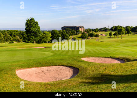 Newport, Wales, Großbritannien, 22. Juni 2018: Die Celtic Manor Golf und Hotel Resort Komplex in der Nähe von Newport in Wales, Großbritannien Stockfoto