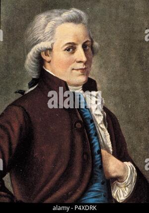 Master Komponisten und Musikers Mozart. Stockfoto