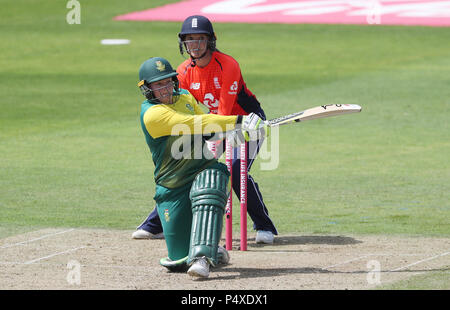 Südafrikas Lizelle Lee batting während des T20 Tri Reihe entspricht in der Grafschaft. Stockfoto