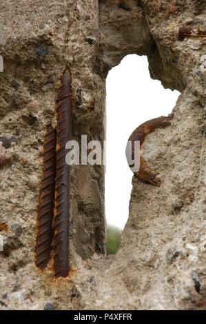 Abschnitt der Berliner Mauer in der Bernauer Straße. Berlin. Deutschland. Stockfoto