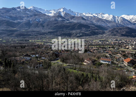 Chianocco in Valsusa Tal Stockfoto