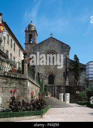 Spanien. Pontevedra. Kirche des Klosters von Sankt Franziskus. 14. Jahrhundert. Stockfoto