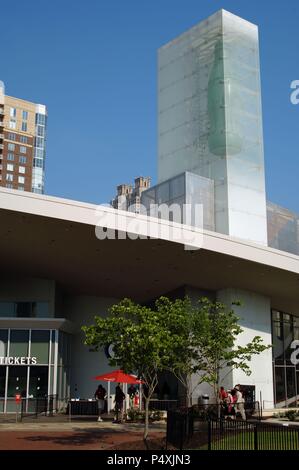 Welt von Coca-Cola. Ständige Ausstellung über die Geschichte von The Coca-Cola Company. Exterieur. Pemberton. Atlanta. In den Vereinigten Staaten. Stockfoto