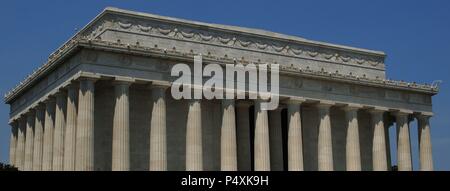 Lincoln Memorial. Präsident Abraham Lincoln (1809-1865) gewidmet. Washington D.C. United States. Stockfoto