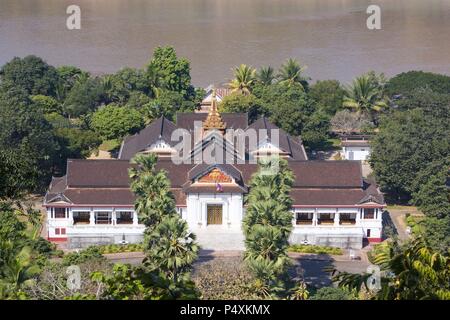 MUSEO NACIONAL. Antiguo Palacio Real, cosntruído a principios Del Siglo XX. Vista del Exterior. LUANG PRABANG (Patrimonio de la Humanidad). Laos. Stockfoto