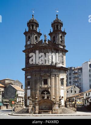 Spanien. Pontevedra. Kapelle der Pilger. 1778 erbaut von Antonio Scouto. Von außen. Stockfoto