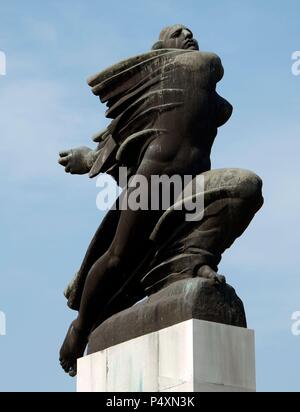 Denkmal für Frankreich in Dankbarkeit gegenüber dem französischen Soldaten im Ersten Weltkrieg. Die Festung Kalemegdan. Belgrad. Republik Serbien. Stockfoto