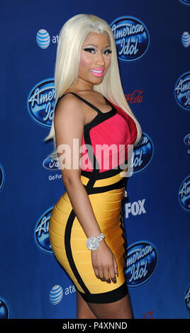 Nicki Minaj am American Idol Premiere an der Royce Hall in Los Angeles. a Nicki Minaj 8 - - - - - - - - - - - - - Red Carpet Event, Vertikal, USA, Filmindustrie, Prominente, Fotografie, Bestof, Kunst, Kultur und Unterhaltung, Topix Prominente Fashion/Vertikal, Besten, Event in Hollywood Leben - Kalifornien, Roter Teppich und backstage, USA, Film, Stars, Film Stars, TV Stars, Musik, Promis, Fotografie, Bestof, Kunst, Kultur und Unterhaltung, Topix, drei Viertel, vertikal, eine Person aus dem Jahr 2013, Anfrage tsuni@Gamma-USA.com Stockfoto