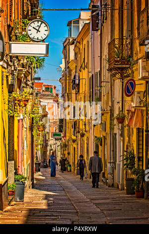 Italien Sardinien Sassari, Via Turritana anzeigen Stockfoto