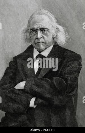 Theodor Mommsen (1817-1903). Deutscher Jurist und Historiker. Kupferstich, Anfang des 20. Jahrhunderts. Stockfoto