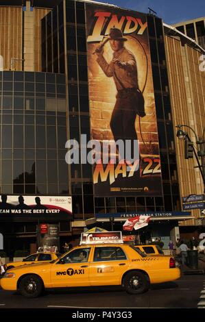 In den Vereinigten Staaten. New York. Taxi neben dem Madison Square Garden entfernt. Stockfoto