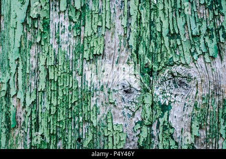 Holz Textur für Hintergrund. Vintage lackiert grün Hintergrund von einer hölzernen Vertikale schäbig Plank. Rustikale Holz Textur. Hintergrund alte Platten. Cop Stockfoto
