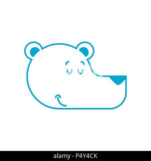 Polar Bear schlafen. Arctic Wild Tier schlafen Kopf. Vector Illustration Stock Vektor