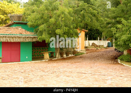 Street, São Miguel do Gostoso, Rio Grande do Norte, Brasilien Stockfoto