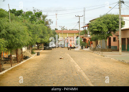 Street, São Miguel do Gostoso, Rio Grande do Norte, Brasilien Stockfoto