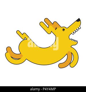 Laufender Hund isoliert. Pet-fröhlich. Vector Illustration Stock Vektor