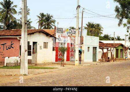 Street, São Miguel do Gostoso, Rio Grande do Norte, Brasilien Stockfoto