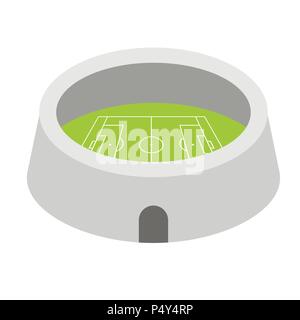 Fußball-Arena. Sport Gebäude Symbol. Vector Illustration Stock Vektor