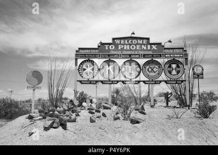 Zeichen, Willkommen bei Phoenix, Phoenix, Arizona, USA, Russell Lee, Farm Security Administration, Mai 1940 Stockfoto