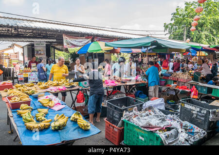 Selangor, Malaysia - Juli 10,2017: Malerische Aussicht auf den Morgen Markt in Ampang, Malaysia. Stockfoto