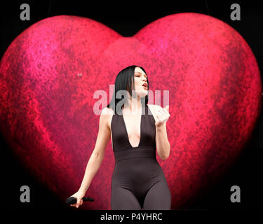 Isle of Wight Festival Tag 3 - 23. Juni 2018. Jessie J auf der Bühne, Newport, IOW Credit: Dawn Fletcher-Park Credit: Dawn Fletcher-Park/Alamy leben Nachrichten Stockfoto