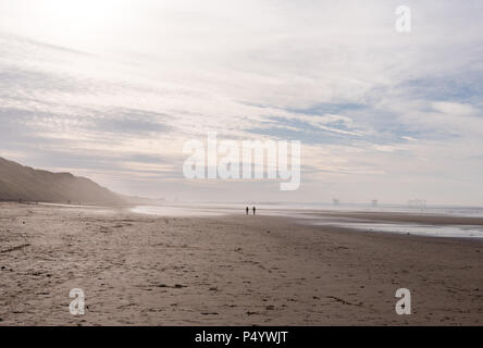 Sie suchen den Strand von Saltburn, Redcar Stockfoto