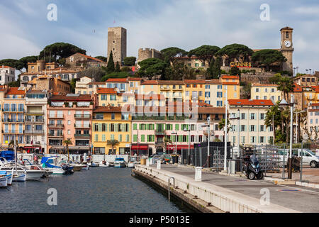 Frankreich, Cannes, Altstadt, Le Suquet, Hafen Stockfoto