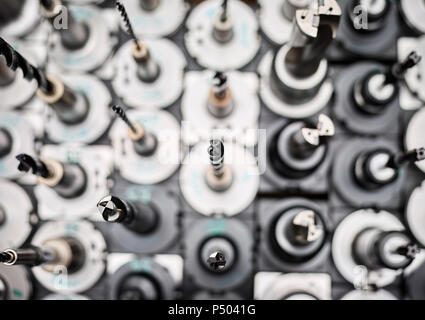 Bohrer von einer CNC-Maschine Stockfoto