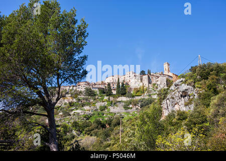 Frankreich, Alpes Maritimes, Côte d'Azur, Côte d'Azur, Eze, mittelalterliches Dorf Stockfoto