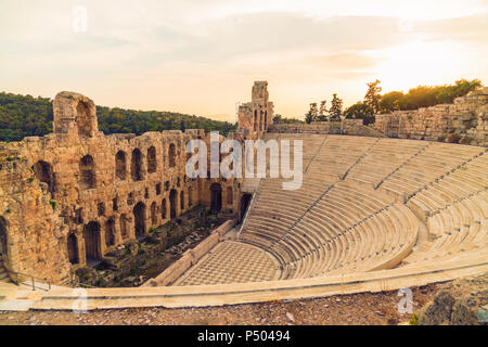 Griechenland, Athen, Akropolis, Theater des Dionysos Stockfoto