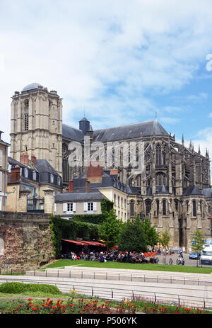 Cathedrale de Saint-Julien de Mans in Le Mans, Frankreich Stockfoto