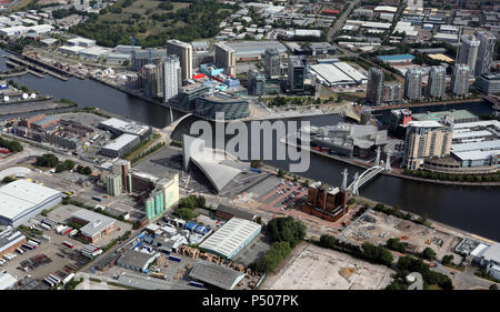 Luftaufnahme von Salford Quays in der Nähe von Manchester, UK Stockfoto