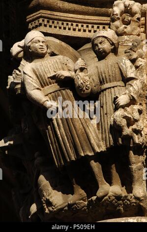 Kroatien. Dubrovnik. Rektorenpalast. 15. Jahrhundert. Tür-Klassifikationen. Stockfoto