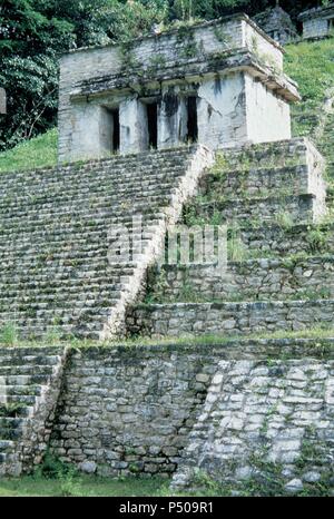 Präkolumbische Kunst. Maya. 7.-8. Jahrhundert. Tempel von Bonampak. Chiapas. Mexiko. Stockfoto