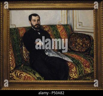 ARTE S. XIX. FRANCIA. CAILLEBOTTE, Gustave (1848-1894). Pintor francés. 'ReTRATO DE RICHARD GALLO" (1881). Oleo sobre lienzo. Museo de Arte Nelson-Atkins (Die Nelson-Atkins Museum für Kunst). Kansas City. Estado de Missouri. Estados Unidos. Stockfoto