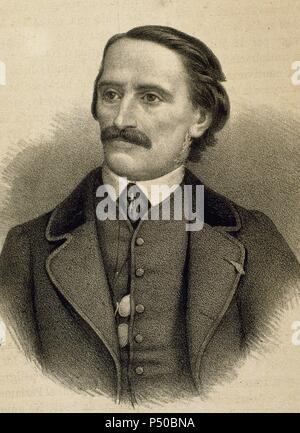 Cesare Cantu (1804-1895). Italienische Historiker und Schriftsteller. Stockfoto