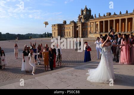 Traumhochzeit im Blenheim Palace Stockfoto