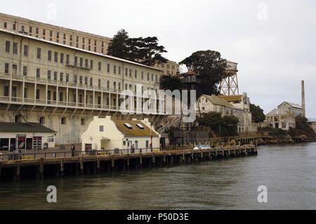 Précision de la ISLA DE ALCATRAZ. Vista de las instalaciones. San Francisco. Estado de Kalifornien. Estados Unidos. Stockfoto