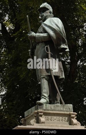 GUERRA DE SECESION AMERICANA (1861-1865). MONUMENTO EN MEMORIA DE LOS SOLDADOS DE COLORADO QUE MURIERON EN LA GUERRA CIVIL, Frente al Capitolio. DENVER. Estado de Colorado. Estados Unidos. Stockfoto