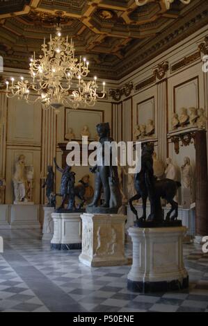 Kapitolinischen Museen. Halle der Philosophen. Ausstellung. Rom. Italien. Stockfoto