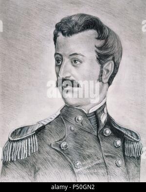 Pedro Velarde Santillan (1779-1808). Kapitän der spanischen Armee. Held des Unabhängigkeitskrieges (1808-1814). Stockfoto