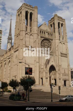 ESTADOS UNIDOS. SAN FRANCISCO. Vista de La Fachada de la Catedral (Kathedrale), fundada a mediados Del Siglo XIX. Estado de Kalifornien. Stockfoto